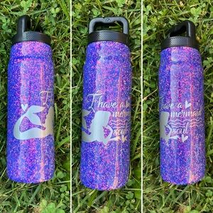 Mermaid Custom color shifting water bottle